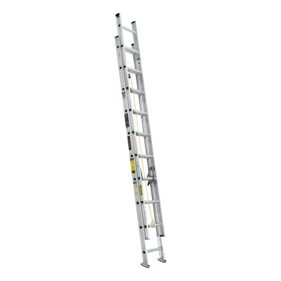 Escalera Extensible 20 Pasos Capacidad 150 Kg Truper 16027 Color Plateado