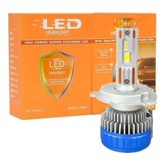 1 Led Csp H4 100 Watts De Potencia Carro/moto 20.000lm