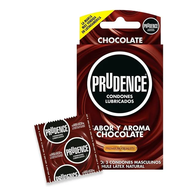 Condones de Látex Prudence Sabor y Aroma Chocolate 3 Condones