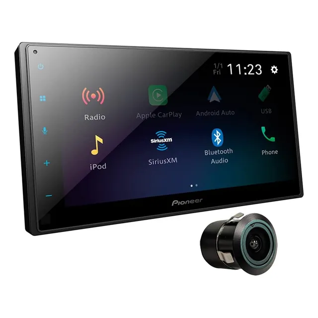 Autoestéreo Pantalla Pioneer Dmh-1770nex Carplay + Camara Color Negro