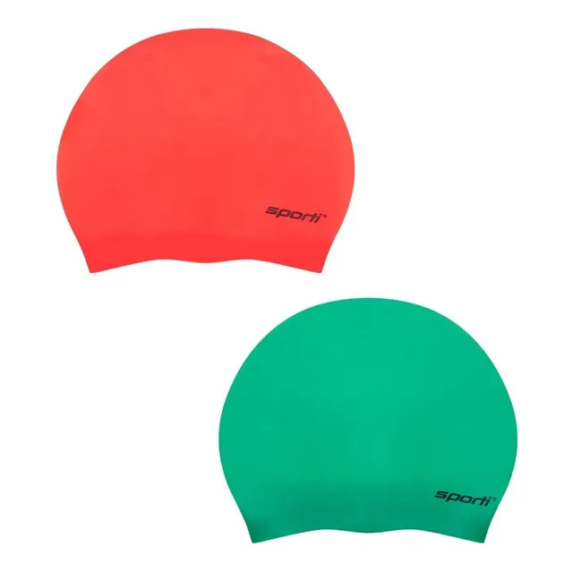 Sporti Gorro Natacion Silicona Pelo Largo Juego 2 Verde