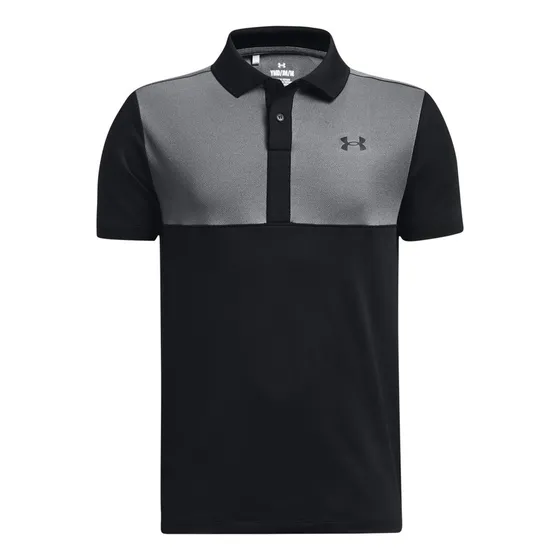 Camisa Niño Under Armour Perf Color Block Pol Negro