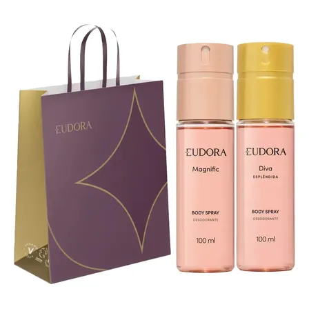 Body Spray Eudora Magnific + Diva Esplêndida (kit 2 Itens)