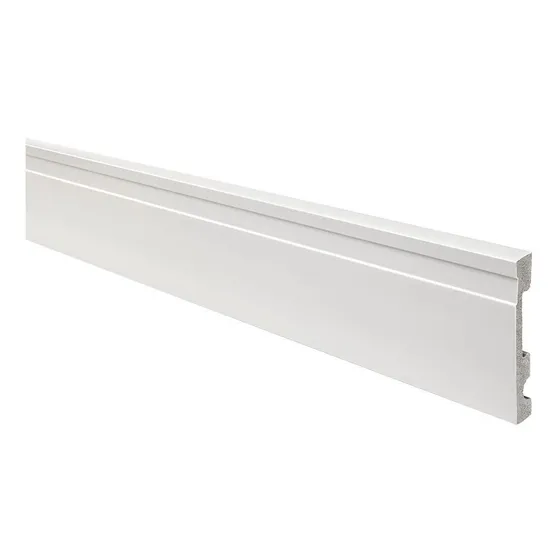 Zocalo De Eps Color Blanco Con Buña 70mm X 2,4 Mts.