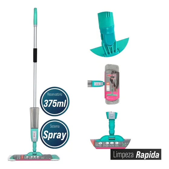 Mop Spray Fit Vassoura Magica Noviça Cor Verde