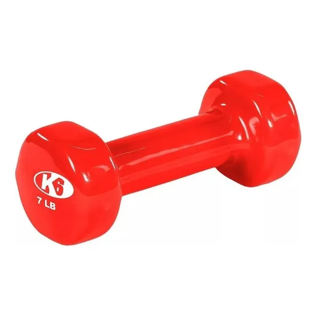 Mancuernas Pesas Gym Ejercicios Mango Vinil 7lb K6 Fitness