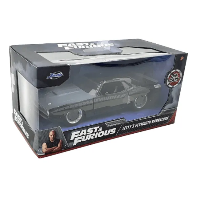 Letty´s Plymouth Barracuda Jada Escala 1/32 13 Cm De Largo