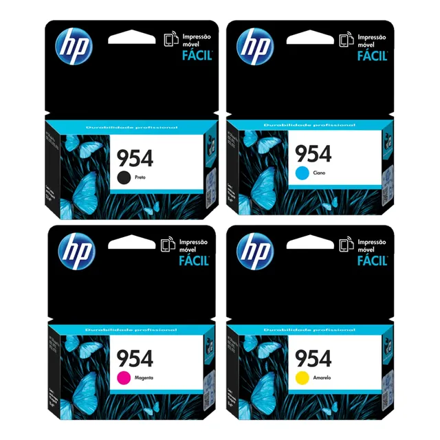 Bom Hp Combo 954 De Cartuchos De Tinta (negro + Colores Cian