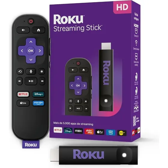 Roku Streaming Stick Full Hd Black Voice Negro De Voz