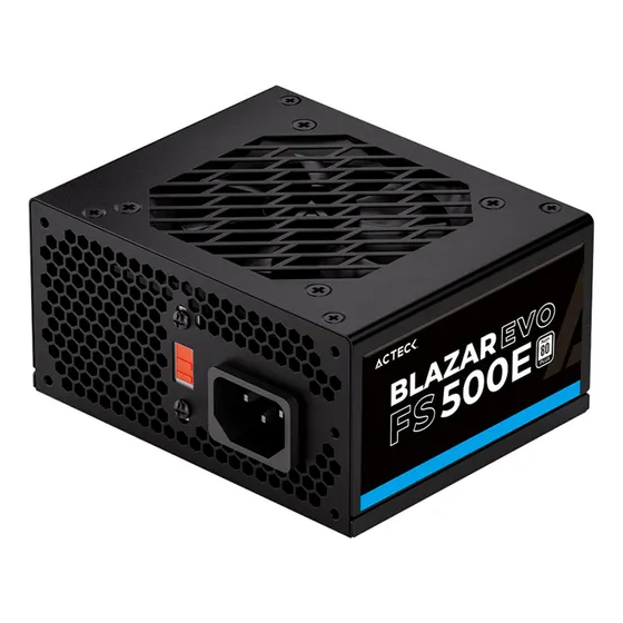 Fuente De Poder Acteck Pc 500w Blazar Evo Fs500e Slim Negro
