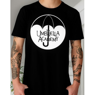 Playera Negra Umbrella Academy Algodón Peinado 100% Playera Negra Umbrella Academy Algodón Peinado 100%