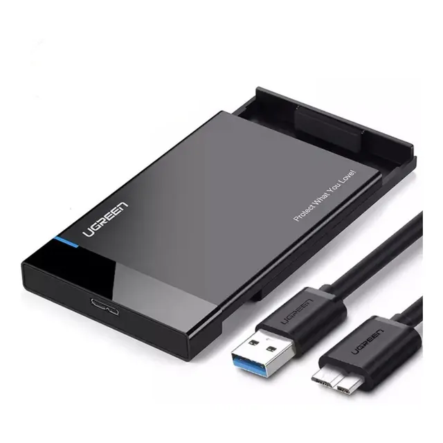 Case Cofre Ugreen Disco Duro Sata Ssd Hdd 2.5 Usb 3.0 Led 