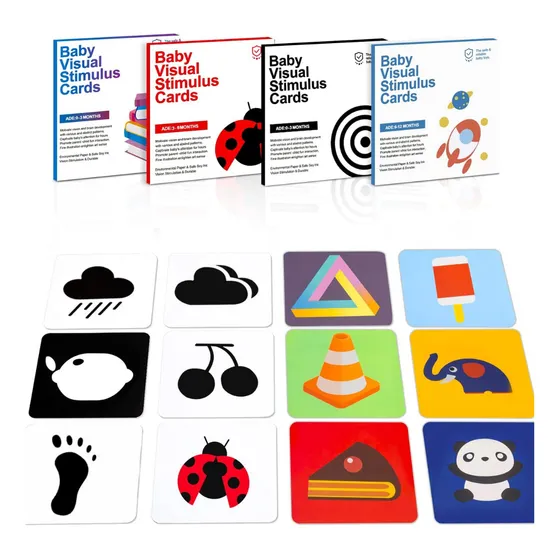 Tarjetas De Estimulación Visual 0-36 Meses 4 En 1