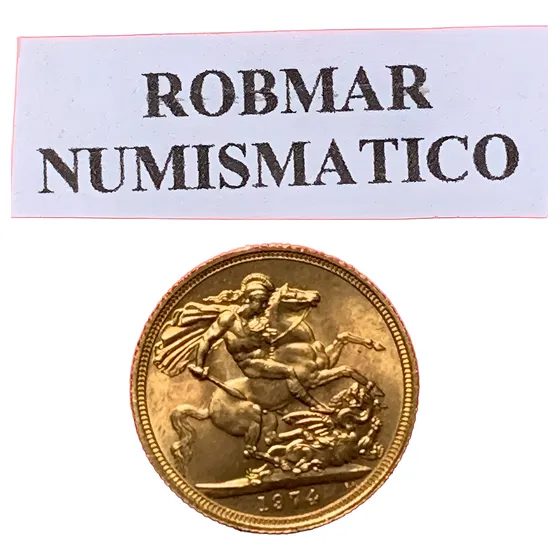 Robmar-1 Soberano, O Libra Esterlina,c/capsula,año 1974