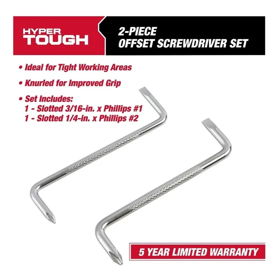Set Destornilladores Hyper Tough 2pzas