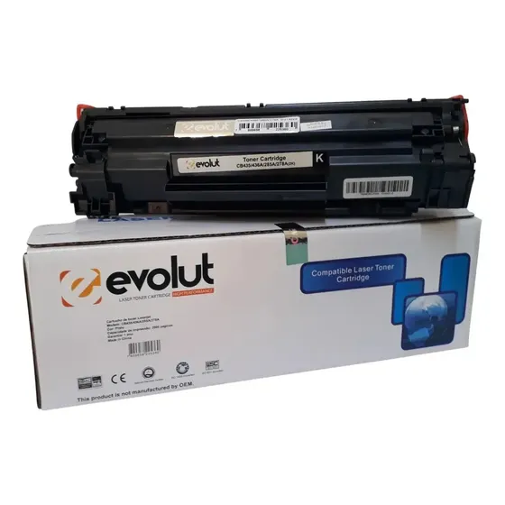 Toner P1102w M1132 M1212 Compatível Para Evolut Cb435 Ce285 Preto