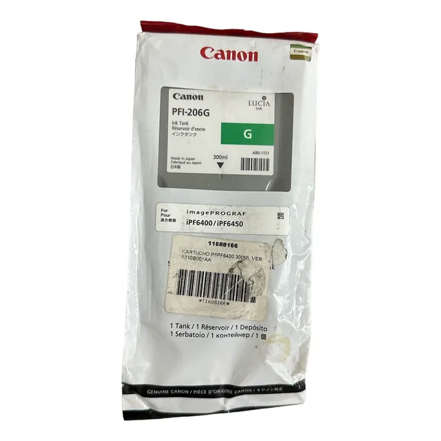 Cartucho Tinta Canon Pfi-206g Verde Original 2017