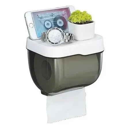 Porta Papel Higiênico Parede À Prova D 'água Colável Sem Furo Fácil Instalação Sublimente