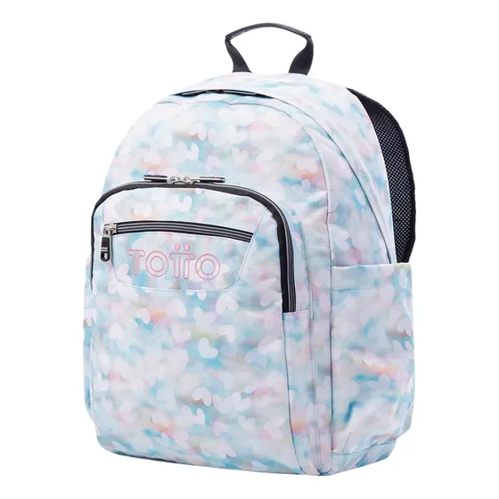 Bolso Morral Escolar Tallam Totto Ecole Gommas Corazones 4hx