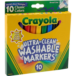 Marcadores Lavables Crayola Ultraclean Broadline Classic X10 Marcadores Lavables Crayola Ultraclean Broadline Classic X10