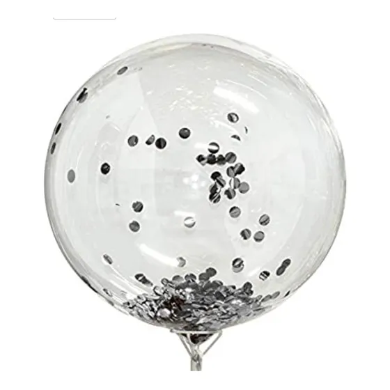 Globos Burbujas De 45cm Con Confeti X5 Unidades