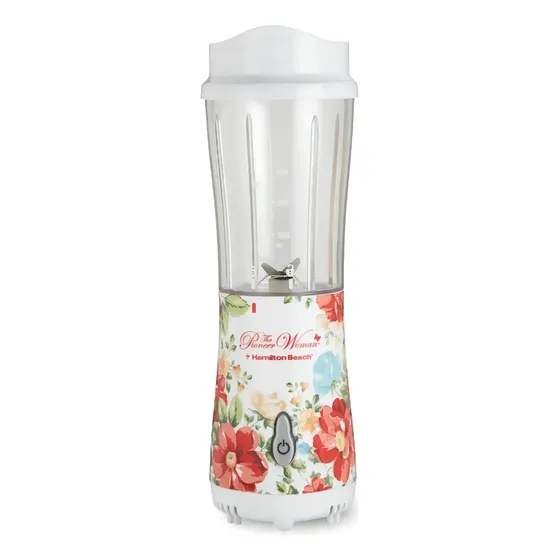 Licuadora Hamilton Beach Personal Vintage Floral 14oz Viaje Color Blanco