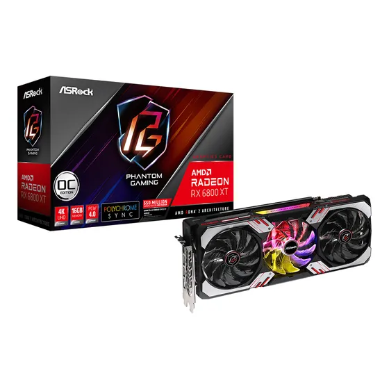 Tarjeta De Video Asrock Amd Radeon Rx6800 Xt Phantom Gaming
