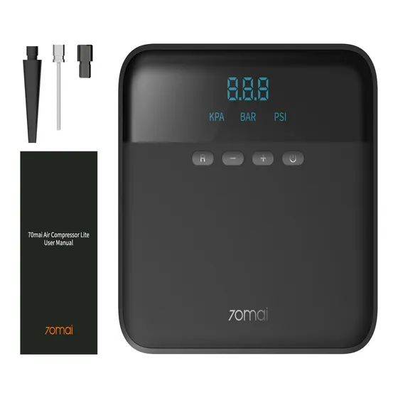 Mini Compresor De Aire Xiaomi 70mai Lite Tp03 Color Negro Fase eléctrica Monofásica