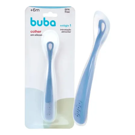 Buba Colher Em Silicone Azul-escuro Para Bebê 22366 - Buba