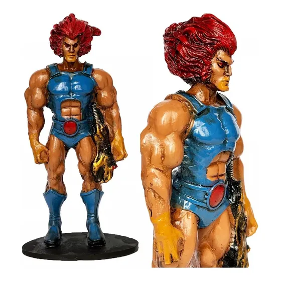 Boneco Estátua Action Figure Lion-o Thundercats Resina