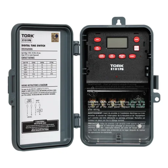 Timer Tork E101pb 120v 30a Interruptor Temporizador Digital