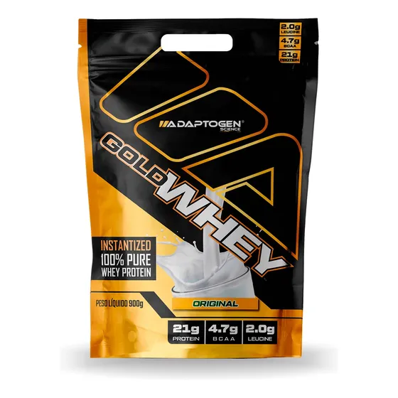 100% Gold Whey Refil Concentrado 900g - Adaptogen Science