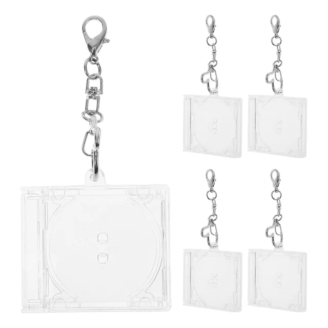 Llavero Mini Cd, 5 Unidades: Carátulas Transparentes Para Ál