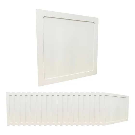 Kit 20 Painel Plafon Led Bivolt Embutir Quadrado 24w Elgin