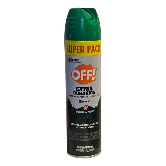 OFF! Verde Repelente Spray extra duración 290 Cm³ Super Pack Tamaño Grande