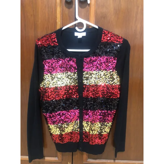 Suéter Para Mujer Talla S Negro Con Lentejuelas