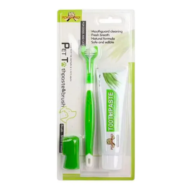 Kit Cepillo De Dientes Y Pasta Dental Para Mascotas