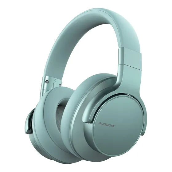 Ausdom Auriculares Inalámbricos Anc 50h Tiempo De Juego Color Verde Menta