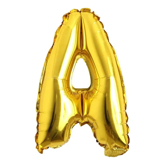 Globos Letras Metalizadas Doradas 40 Cm 16´´ Fiesta Eventos