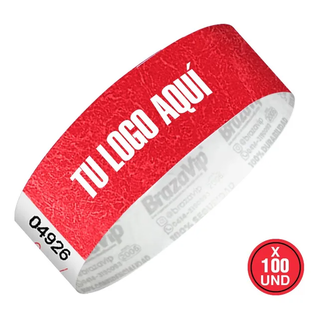 Brazaletes De Tyvek 3/4 (paq De 100 Brazaletes)
