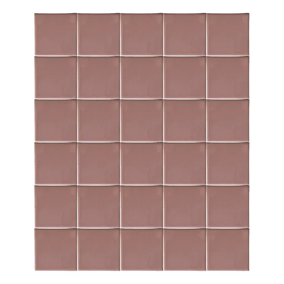 Azulejo Artesanal Tipo Talavera Liso 90pz Colores Rosa Carne