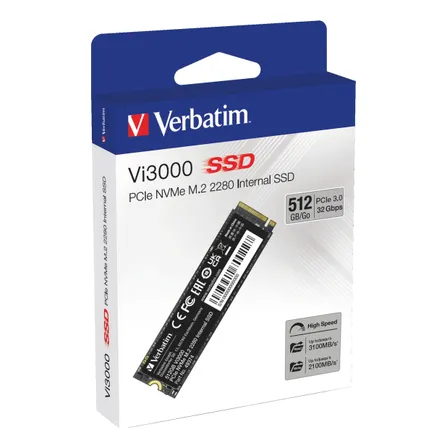 Disco Ssd Verbatim 512gb M.2 Pciex 3.0 X4 Vi3000 P/n 49374