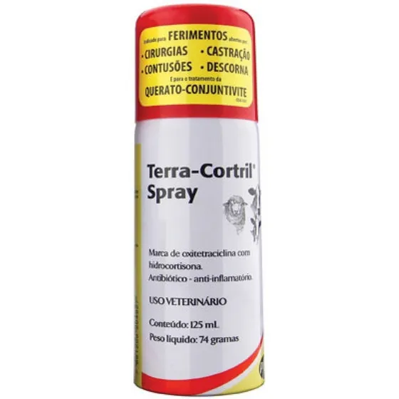 Terra-cortril Spray 125 Ml Tratamento De Conjutivites
