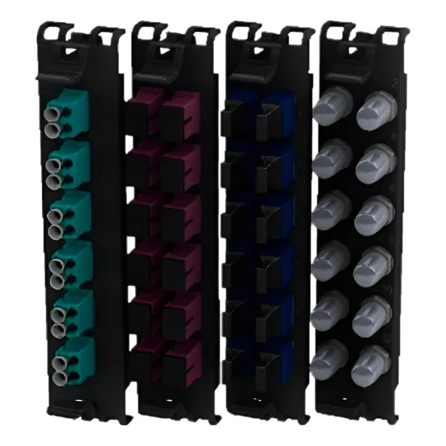 Panel De Parcheo De 6 Puertos Dobles Lc Negro Belden