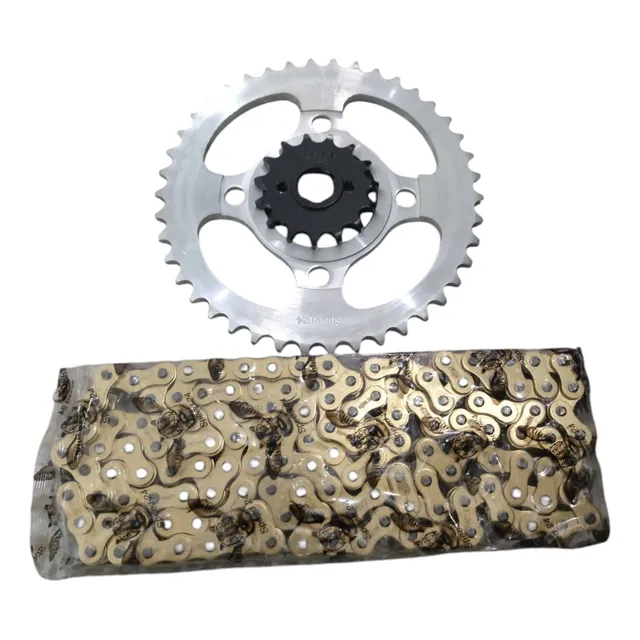 Kit Relacion Cadena Piñon Corona Tx200 Rin Rayos 42 X 16