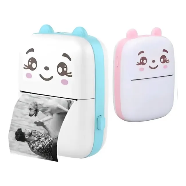 Mini Impresora Térmica Portátil Bluetooth Gato + 1 Rollo 