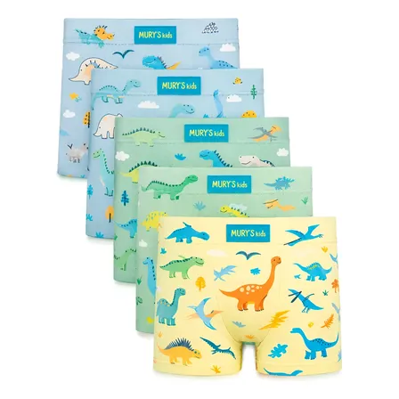 Kit 5 Cuecas Box Boxer Infantil Algodão Menino Criança Murys Multicolorido M