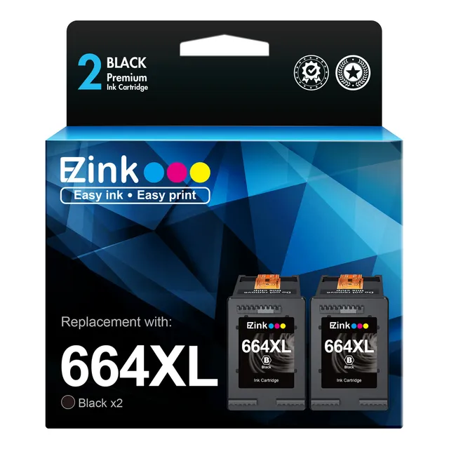 Kit 2 Cartucho 664 Xl Black for HP 664 Xl 664xl Tinta Cartuchos for HP Deskjet 1115 2134 2135 2136 2138 2675 3635 3636 3775 3785 3835 3835 3835 4536 4675 4676 5075 5275 Impresoras