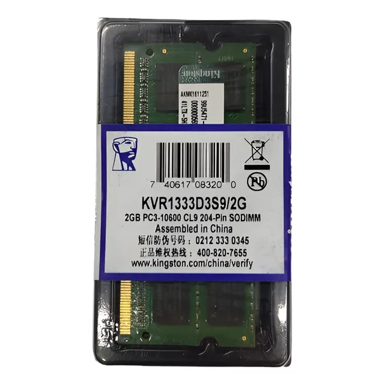 Memoria 2gb Ddr3 Kingston Pc3l-10600 204pines Sodimm Laptop