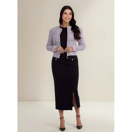 Vestido E Jaqueta Hapuk Belíssimo Moda Evangélica
